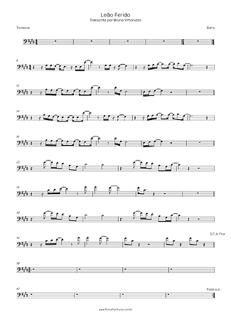 39516 Partitura - Leão Ferido - Trombone