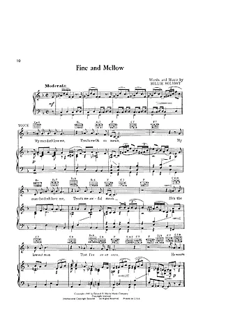 23111 Partitura - Fine And Mellow - Piano