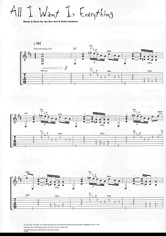 22249 Partitura - All I Want Is Everything - Guitarra
