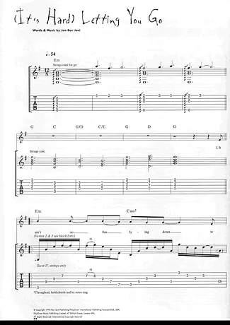 22247 Partitura - (Its Hard) Letting You Go - Guitarra