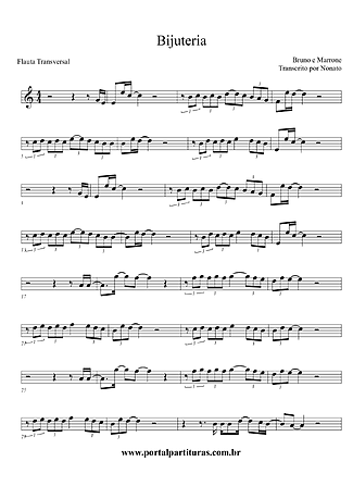 1609 Partitura - Bijuteria - Flauta Transversal
