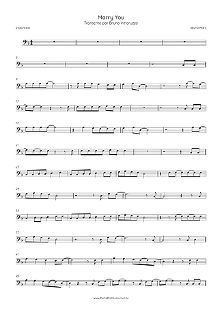 42450 Partitura - Marry You - Violoncelo