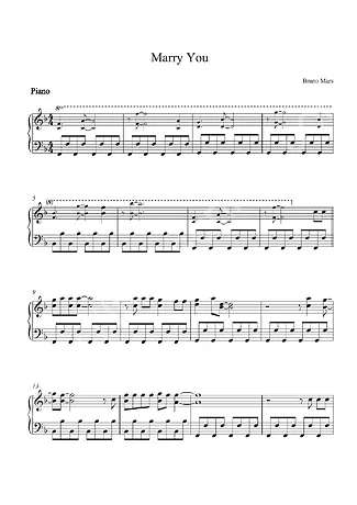 690 Partitura - Marry You - Piano