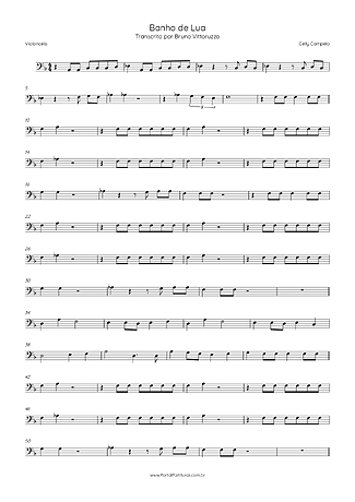 37349 Partitura - Banho De Lua - Violoncelo