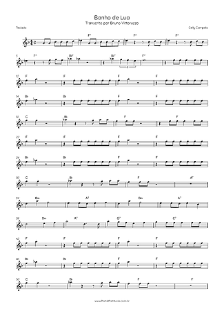 37344 Partitura - Banho De Lua - Teclado