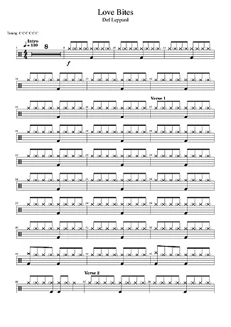 43951 Partitura - Love Bites - Bateria