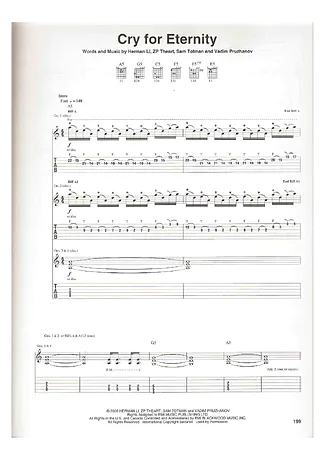 15629 Partitura - Cry For Eternity - Guitarra