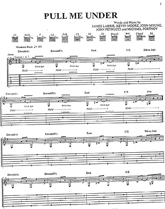 18498 Partitura - Pull Me Under - Guitarra