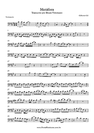 7392 Partitura - Metáfora - Violoncelo