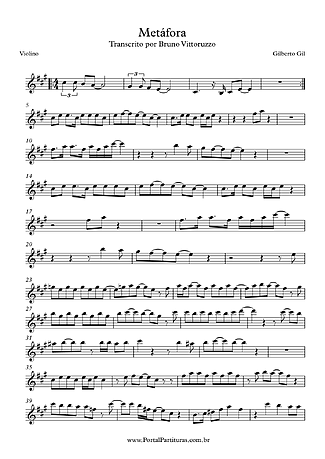 7391 Partitura - Metáfora - Violino