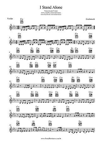 24838 Partitura - I Stand Alone - Violão