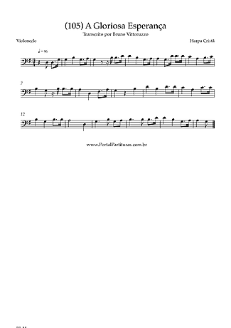 26327 Partitura - (105) A Gloriosa Esperança - Violoncelo