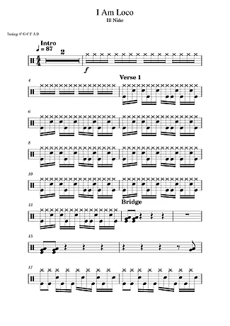 40467 Partitura - I Am Loco - Bateria