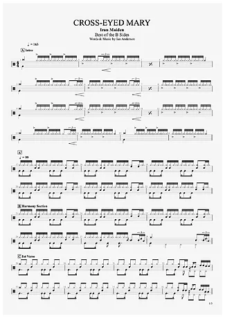 34163 Partitura - Cross-Eyed Mary - Bateria