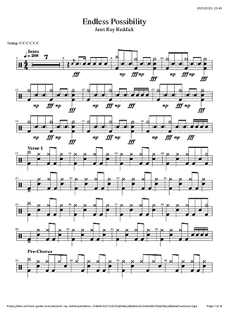 42692 Partitura - Endless Possibility - Bateria