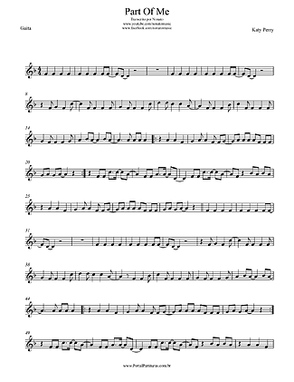 24854 Partitura - Part Of Me - Gaita
