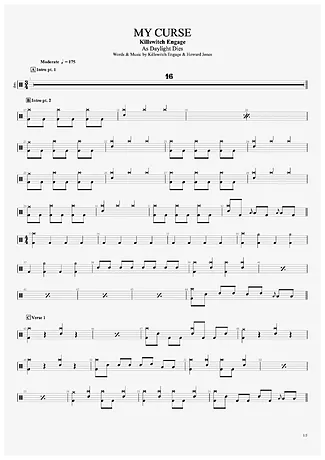 33830 Partitura - My Curse - Batería