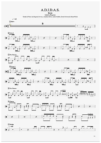 33419 Partitura - A.D.I.D.A.S. - Bateria