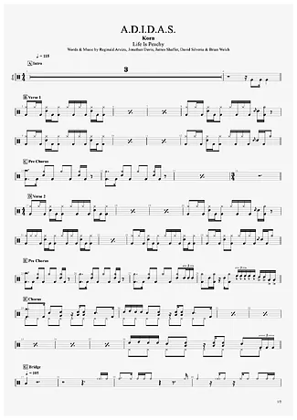 34639 Partitura - A.D.I.D.A.S. - Bateria