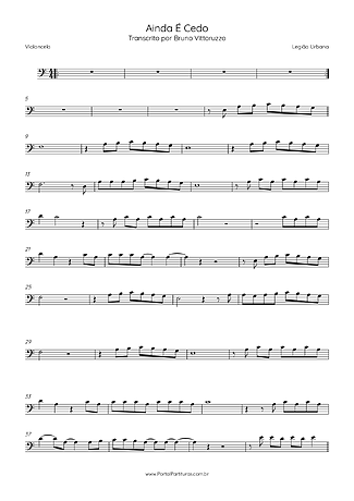 33632 Partitura - Ainda É Cedo - Violoncelo