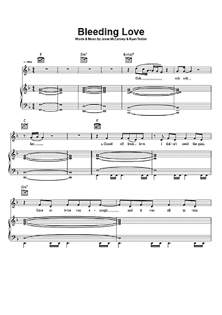 35994 Partitura - Bleeding Love - Piano