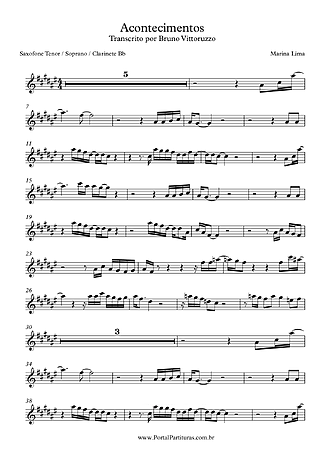28794 Partitura - Acontecimentos - Clarinete (Bb)