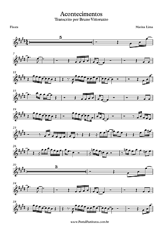 6879 Partitura - Acontecimentos - Flauta Transversal