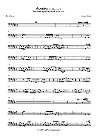 6884 Partitura - Acontecimentos - Trombone