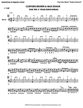 8926 乐谱 - Take The A Train - 鼓