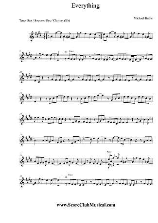 28834 Partitura - Everything - Clarinete (Bb)