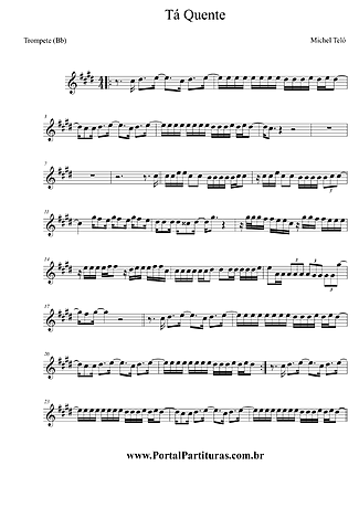 5665 Partitura - Tá Quente - Trompete