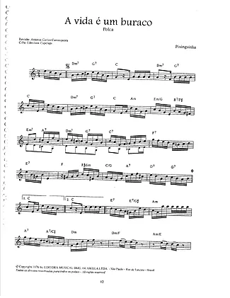 16904 Partitura - A Vida É Um Buraco - Bandolim