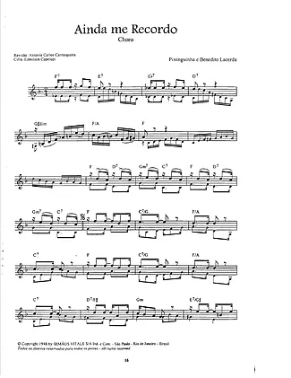 16907 Partitura - Ainda Me Recordo - Bandolim