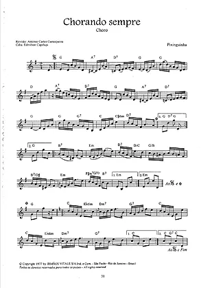 16916 Partitura - Chorando Sempre - Bandolim