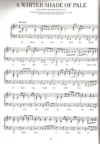 21547 Partitura - A Whiter Shade Of Pale - Piano