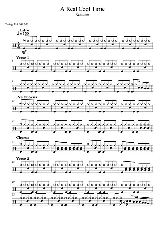 41746 Partitura - A Real Cool Time - Bateria