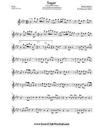 5174 Partitura - Sugar - Flauta Transversal