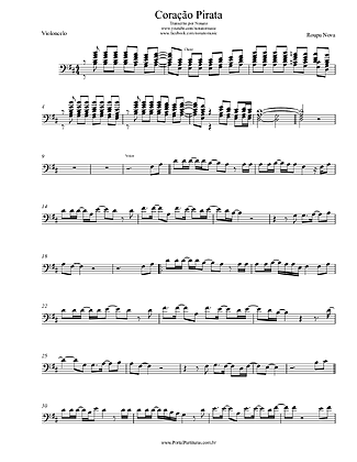 25181 Partitura - Coração Pirata - Violoncelo