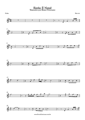 23880 Partitura - Então É Natal - Gaita