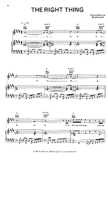 22643 Partitura - The Right Thing - Piano