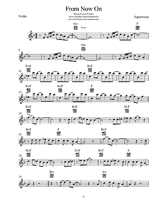 21022 Partitura - From Now On - Violão