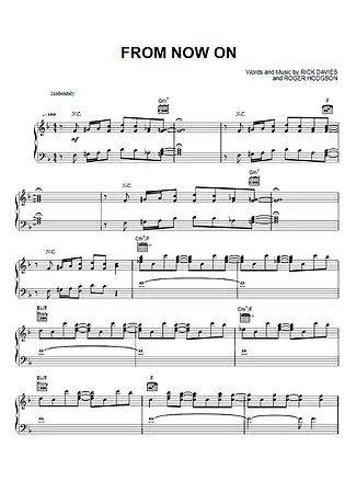 43442 Partitura - From Now On - Piano