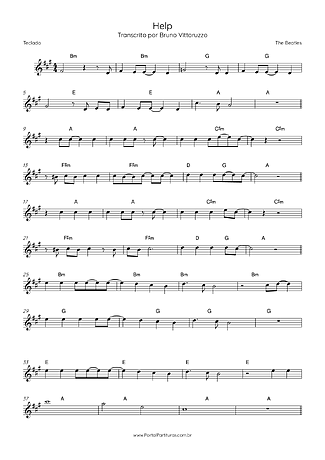 38172 Partitura - Help - Teclado