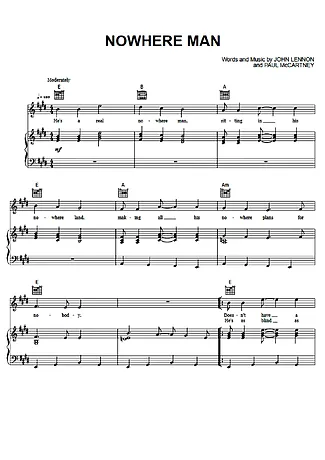 Nowhere Man - The Beatles | Partitura para Piano | Download em PDF