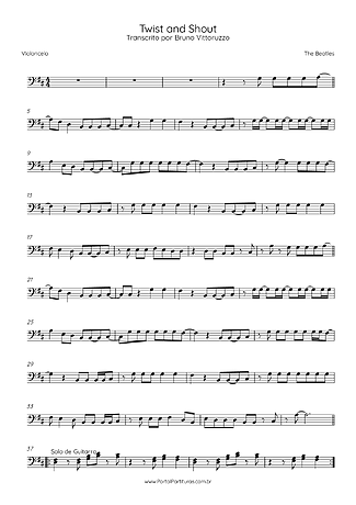 25499 Partitura - Twist And Shout - Violoncelo
