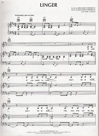 545 Partitura - Linger - Piano
