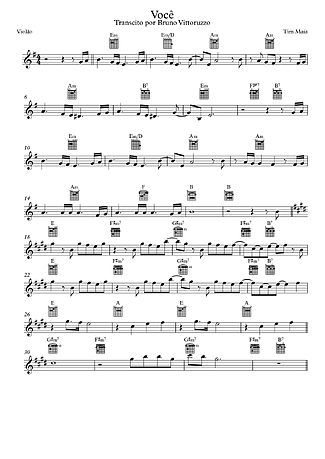 18372 Partitura - Você - Violão