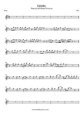 12135 Partitura - Epitáfio - Flauta Transversal