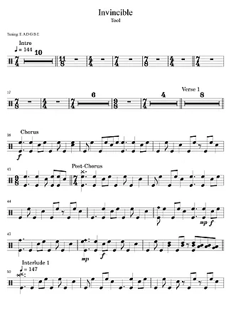 38611 Partitura - Invincible - Bateria