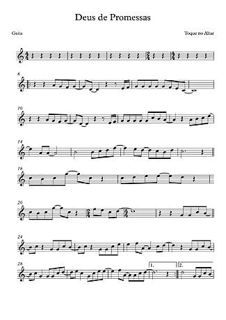 10236 Partitura - Deus de Promessas - Gaita